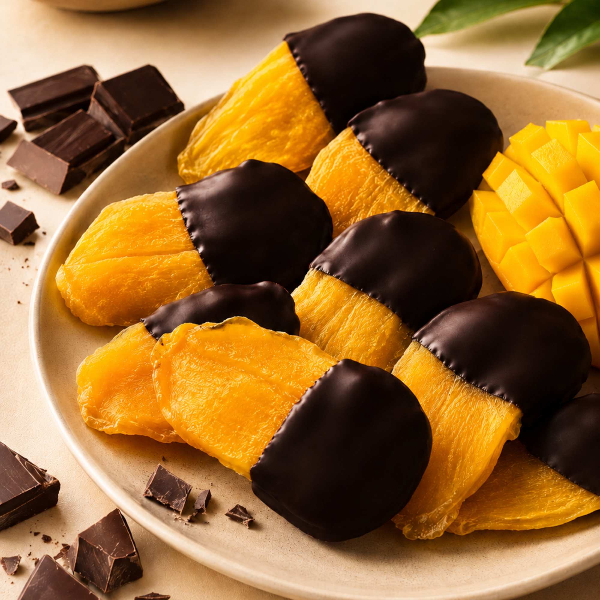 DRAK CHOCOLATE DIPPED DRIED MANGO