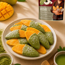 MATCHA CHOCOLATE & COCONUT DIPPED DRIED MANGO
